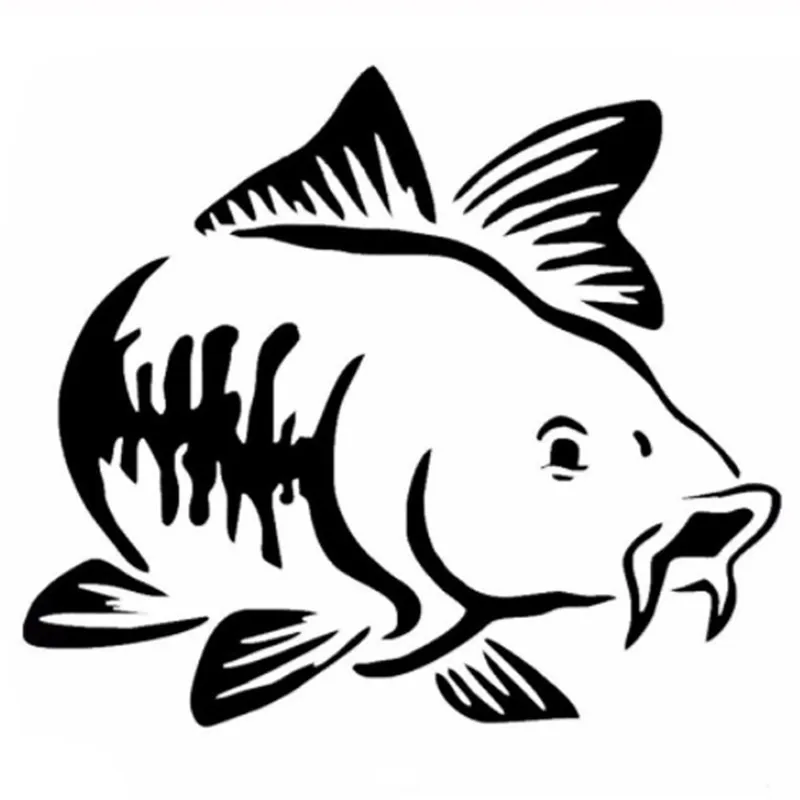 Fishing Boat Inflatable - Adesivo per auto Cartoon Carp Fishing